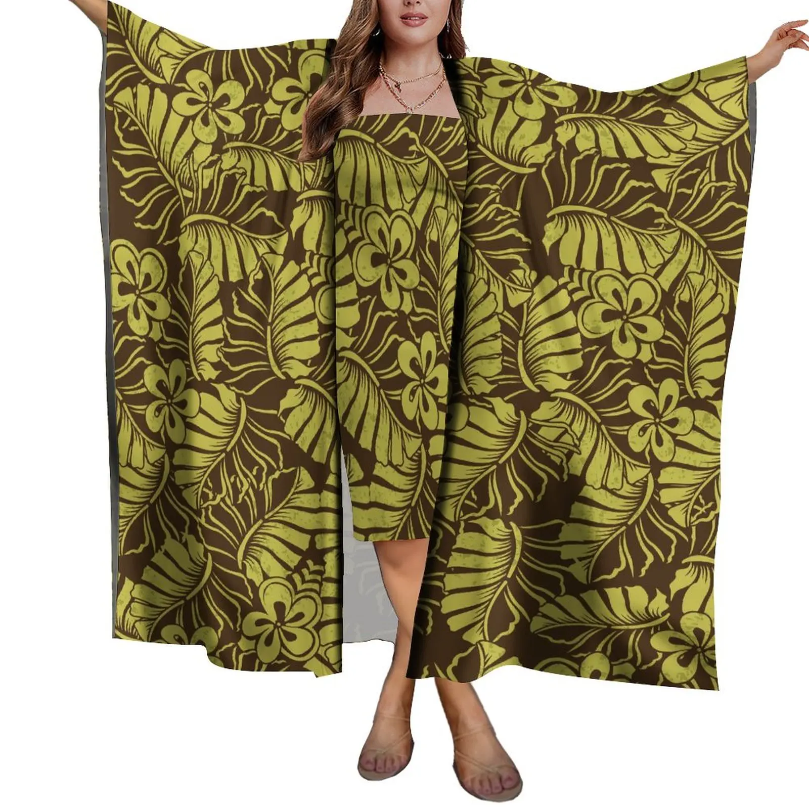 1 MOQ Индивидуальный Дизайн HD Печать Полинезийский Племенной Женский Пляжный Солнцезащитный Крем Шаль Пляжный Саронг Шарф Леди Легкий Комплект Платья Саронг 1