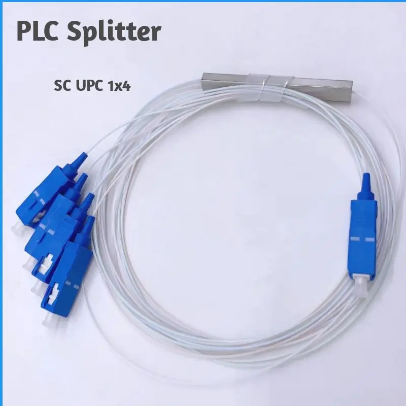 5-10шт SC/UPC 1X4 PLC Splitter 0,9 мм Стальная Трубка 1 м FTTH Оптоволоконный Разъем SC UPC Волоконно-Оптический Разветвитель 1*4 Бесплатная доставка 0