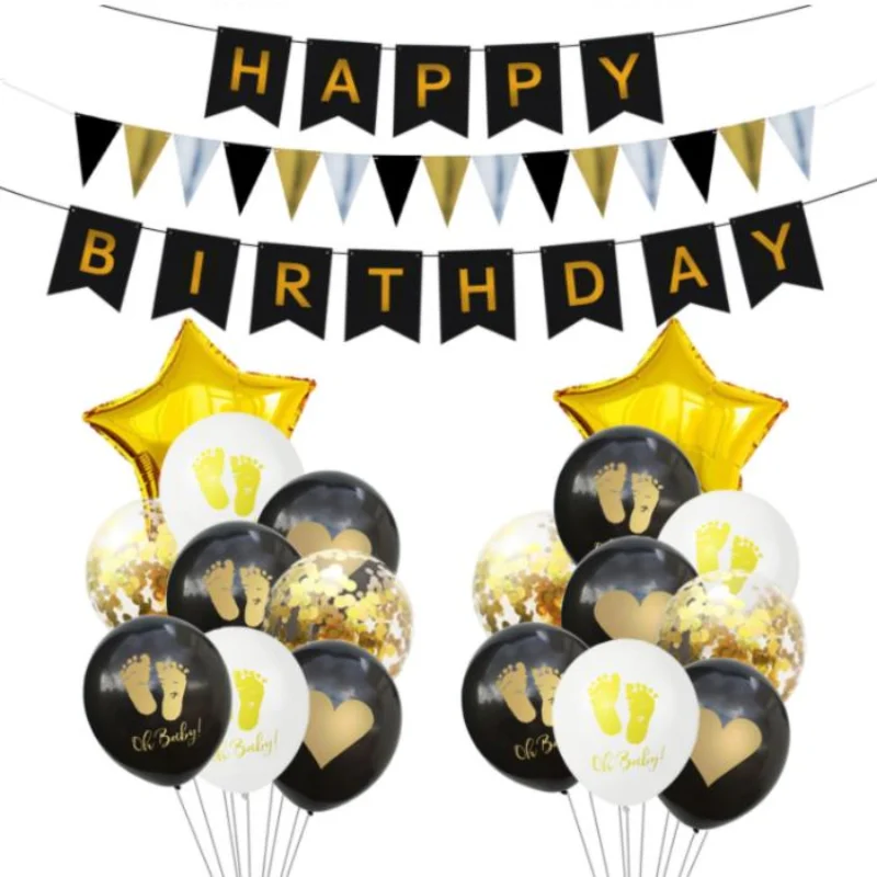 5шт 12-дюймовых латексных воздушных шаров с рисунком детских ножек Oh для украшения вечеринки по случаю Дня рождения, принадлежности для детского душа для мальчиков и девочек 5