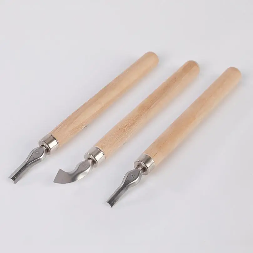 6шт Набор инструментов для резьбы по дереву Деревообрабатывающий нож Ручной инструмент для пилинга DIY для базовой детальной резьбы по дереву 0