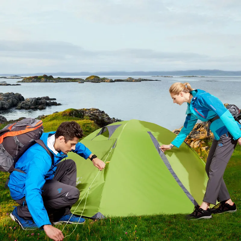 HDIRXG 2People Camping Tent Travel Outdoor Двухслойные Водонепроницаемые Легкие палатки 4-Сезонное Походное укрытие Туристическая Одноместная палатка 1
