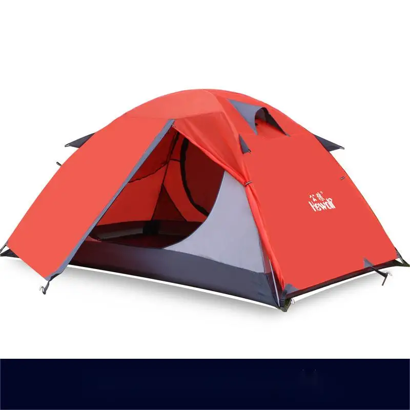 HDIRXG 2People Camping Tent Travel Outdoor Двухслойные Водонепроницаемые Легкие палатки 4-Сезонное Походное укрытие Туристическая Одноместная палатка 4