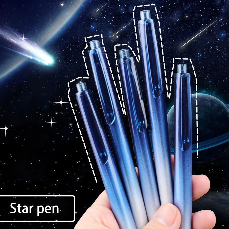 Planet Limited Press Гелевая ручка 0,5 тройной плотности, быстросохнущая черная ручка, студенческая высококачественная ручка из темного вещества Klein Blue Pen 3