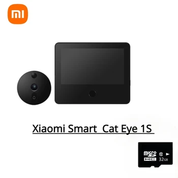 Xiaomi Mijia Smart Video Дверной Звонок Кошачий Глаз 1S Инфракрасное Дверное Зеркало Ночного Видения Камера IPS Экран AI Распознавание Лиц Защита От Кражи