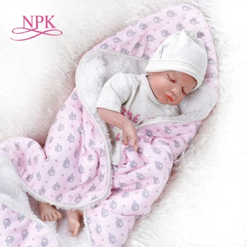 NPK50CM новорожденная кукла реалистичная ручная детальная роспись взгляд мизинца возрожденный ребенок реалистичные мягкие на ощупь укоренившиеся волосы приятный ребенок