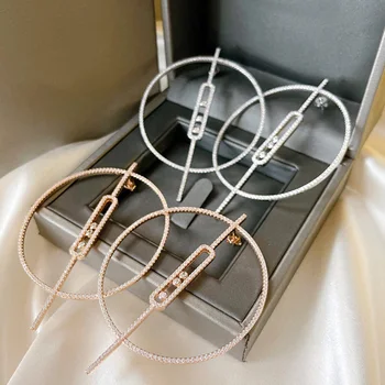 Высококачественные персонализированные модные серьги-гвоздики большого круга для ушей для женщин ((DJ2051)