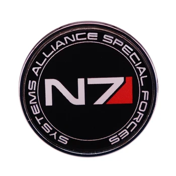 Брошь Mass Effect N7 Systems Alliance Special Forces Значок Булавка На Лацкане Модные Украшения