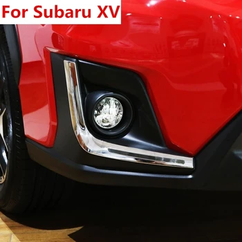 Новинка Для Subaru XV 5-дверный Хэтчбек 2017-2021 ABS Хром Внешняя Передняя Противотуманная Фара Крышка Накладка На Веко Лампы Противотуманный Бампер 2шт