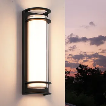 Простой светодиодный настенный светильник Водонепроницаемый IP65 Алюминиевый настенный светильник 40 Вт 85 ~ 265 В Для украшения уличного садового бра на открытом воздухе