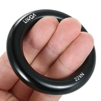 Уплотнительное кольцо для скалолазания Lixada 22KN, Алюминиевое кольцо для спуска, Гамак для скалолазания на открытом воздухе, Спасательное снаряжение