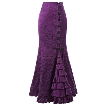 Хэллоуин, Средневековое платье Русалки в стиле Стимпанк, ретро-платье, готическое Элегантное модное платье, длинное платье принцессы Викторианского Ренессанса