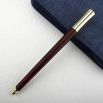 Роскошная Роликовая Шариковая ручка Деревянная Латунная Spin Elegante Канцелярские принадлежности Школьные Принадлежности Шариковая ручка