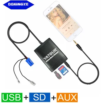 DOXINGYE USB SD AUX Автомобильный MP3-Плеер Радио CD-Чейнджер Адаптер Музыка для Peugeot 206 306 Citroen C4 C5 RD3 8PIN Интерфейс