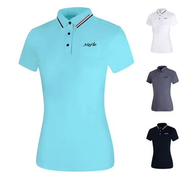 2023 Новая Женская одежда для гольфа С коротким рукавом, Влагоотводящая, Дышащая, Износостойкая, Не скатывающаяся Высококачественная футболка
