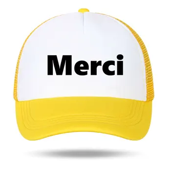 Летние мужские бейсболки, мужские сетчатые шляпы Snapback в стиле хип-хоп с надписью Merci, кепка-кепка для мужчин, женская уличная повседневная солнцезащитная шляпа