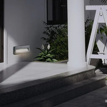 Водонепроницаемый Настенный угловой светильник IP65 мощностью 4 Вт, наружный светодиодный светильник для ступенек лестницы, встраиваемые ночники, Подножка для ландшафтной дорожки, лестницы