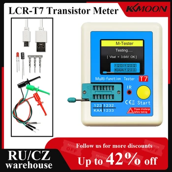 Измеритель транзисторов LCR-T7 Многофункциональный тестер емкостного сопротивления, резисторный транзистор для диода, Триодный конденсатор