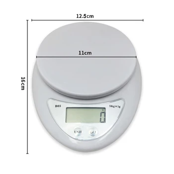 Портативные цифровые весы 5 кг / 1 г, светодиодные электронные весы, почтовые весы для измерения веса продуктов, Кухонные весы для приготовления пищи, весы для выпечки