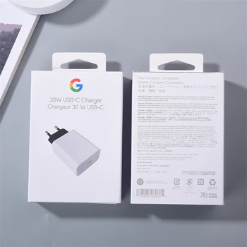 Для Google 30 Вт Быстрое Зарядное Устройство ЕС/США Быстрая Зарядка Адаптер Питания Для Google Pixel 7 6 5 Pro 6A 5A 4A 3 2 XL XXL Кабель UsbC-Type C.
