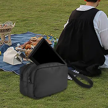 Черный чехол для переноски, многофункциональная сумка, износостойкая сумка-органайзер для кабелей для путешествий