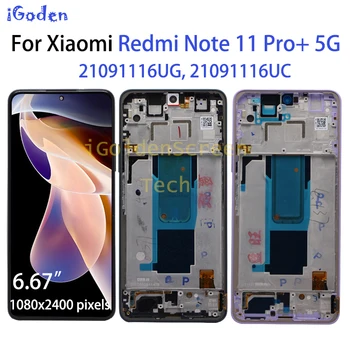Оригинал для Xiaomi Redmi Note 11 Pro + 5G ЖК-дисплей с сенсорным экраном digitizer в сборе для redmi note 11 pro plus 21091116UG