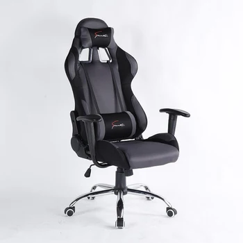 Серые офисные стулья, Игровое кресло, Гоночные сиденья, Компьютерный стул, офисный стул из искусственной кожи с высокой спинкой, Компьютерный стол, стул