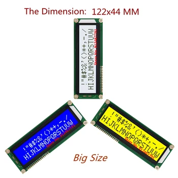 5V Большой ЖК-дисплей самого большого размера 1602 STN Желтый Синий Серый Английский шрифт 1602B 16P Размеры параллельного порта 122 * 44 мм WH1602L1
