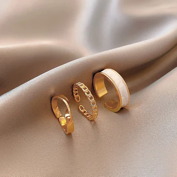 2021 Новые Готические 3 ШТ Открывающие кольца для женщин Модные Корейские украшения Европейско-Американский Винтажный набор сексуальных колец для свадебной вечеринки