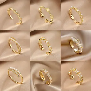 Кольцо Женская мода Простая индивидуальность Темперамент Кольцо на указательный палец Открывающее ювелирное кольцо Оптом