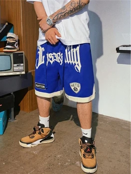 Шорты Y2k, мужские баскетбольные шорты с рисунком алфавита в стиле харадзюку в стиле хип-хоп, Летние Свободные Повседневные спортивные шорты Уличной одежды