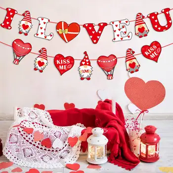 Украшение ко Дню Святого Валентина, Розово-красное сердечко, скатерть для влюбленных, скатерть для романтической вечеринки в честь Дня Святого Валентина