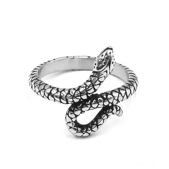 Модное Изысканное кольцо в виде Змеи, ювелирные изделия из нержавеющей стали, Животное, Змея, Байкерское кольцо, Мужские, Женские, для девочек, кольцо в подарок 986B