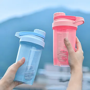 Бутылка для воды объемом 500 МЛ, пластиковые Герметичные спортивные бутылки, Протеиновый шейкер, бутылка для воды, посуда для напитков, НЕ содержащая BPA