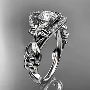 Новое ювелирное изделие из латуни, изысканное кольцо с полым цветком, женская мода  