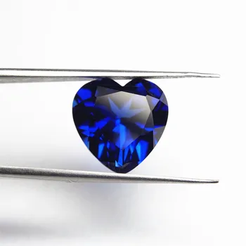 Высококачественный Сапфир в форме сердца, Ограненный Драгоценный камень Сапфир, Твердость по Моосу, 9 Класс Огранки AAA, Королевский Синий сапфир, Драгоценный камень SP065
