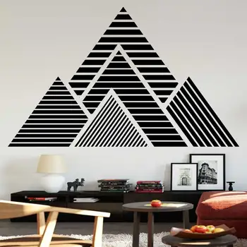 Абстрактные геометрические виниловые наклейки на стены в виде гор, модный современный минималистский дом, гостиная, спальня, офис, настенная роспись в стиле ар-деко JH5
