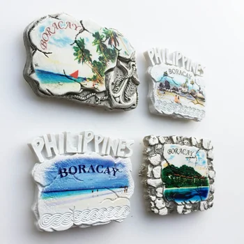 Памятные наклейки на холодильник для туризма острова Лонг-Бич для классной комнаты, офиса, домашнего декора, Креативная 3D смола