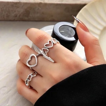 Открытое женское кольцо с открытым кольцом Выглядит круто и модно на женском указательном пальце