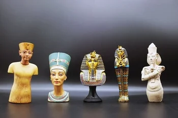 (5 вариантов) Египетский фараон миниатюрная фигурка человека орнамент африканский Тутанхамон модель игрушки орнамент