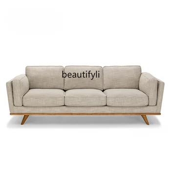 Тканевый диван Nordic, Трехместный Двухместный Креативный Съемный и моющийся диван для гостиной небольшой квартиры
