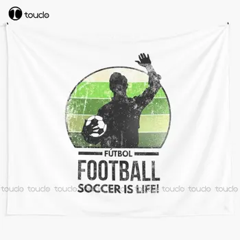 Новый Футбольный Мяч Soccer Is Life Гобелен Обзор Гобеленов Гобелен, Висящий На Стене Для Гостиной, Спальни, Домашнего Декора В Общежитии