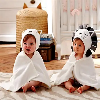 Банное полотенце для новорожденных, Хлопковое Детское Пляжное полотенце, Пончо Toalla для младенцев с капюшоном, Детские Пляжные Одеяла, Мультяшные полотенца с капюшоном, Халаты