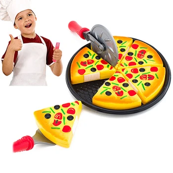 6 Шт. Маленькая игрушка-пицца, имитирующая детскую кухню, пиццерия, фаст-фуд, Играющая в еду, игрушка для детей, имитирующая кухню, игрушка для детей