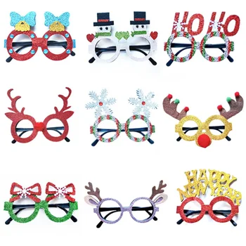 1ШТ Рождественские Декоративные очки, игрушки для взрослых и детей, подарки, Санта-Клаус, Рога Снеговика, креативные очки, Рождественское украшение