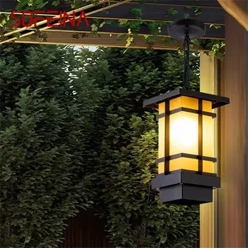 SOFEINA Классический подвесной светильник Наружная ретро светодиодная лампа водонепроницаемая для украшения коридора дома