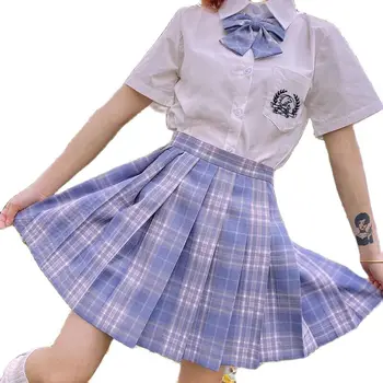 Оригинальная японская коллекция, плиссированная юбка в клетку, Нежный Нож, Студенческая униформа в стиле кампуса