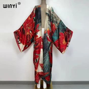 2023 Весенний женский кардиган с длинным рукавом и модным принтом, женская блузка, свободные повседневные рубашки-накидки, пляжные кимоно, Блузы, халат, сексуальный