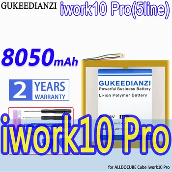 Аккумулятор Большой Емкости GUKEEDIANZI iwork10 Pro 3line 5line 8050mAh для ALLDOCUBE Cube iwork10 Pro tablet Bateria