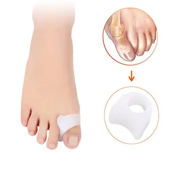 1 пара разделителей пальцев ног, Силиконовая защита для большого пальца стопы, уход за ногами, Ортопедический разделитель пальцев ног, корректирующая накладка для ухода за ногами, инструмент для ухода за ногами