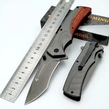 Высококачественный военный нож с деревянной ручкой, складной нож для выживания, походные ножи, EDC Инструмент, тактический нож для самообороны для мужчин